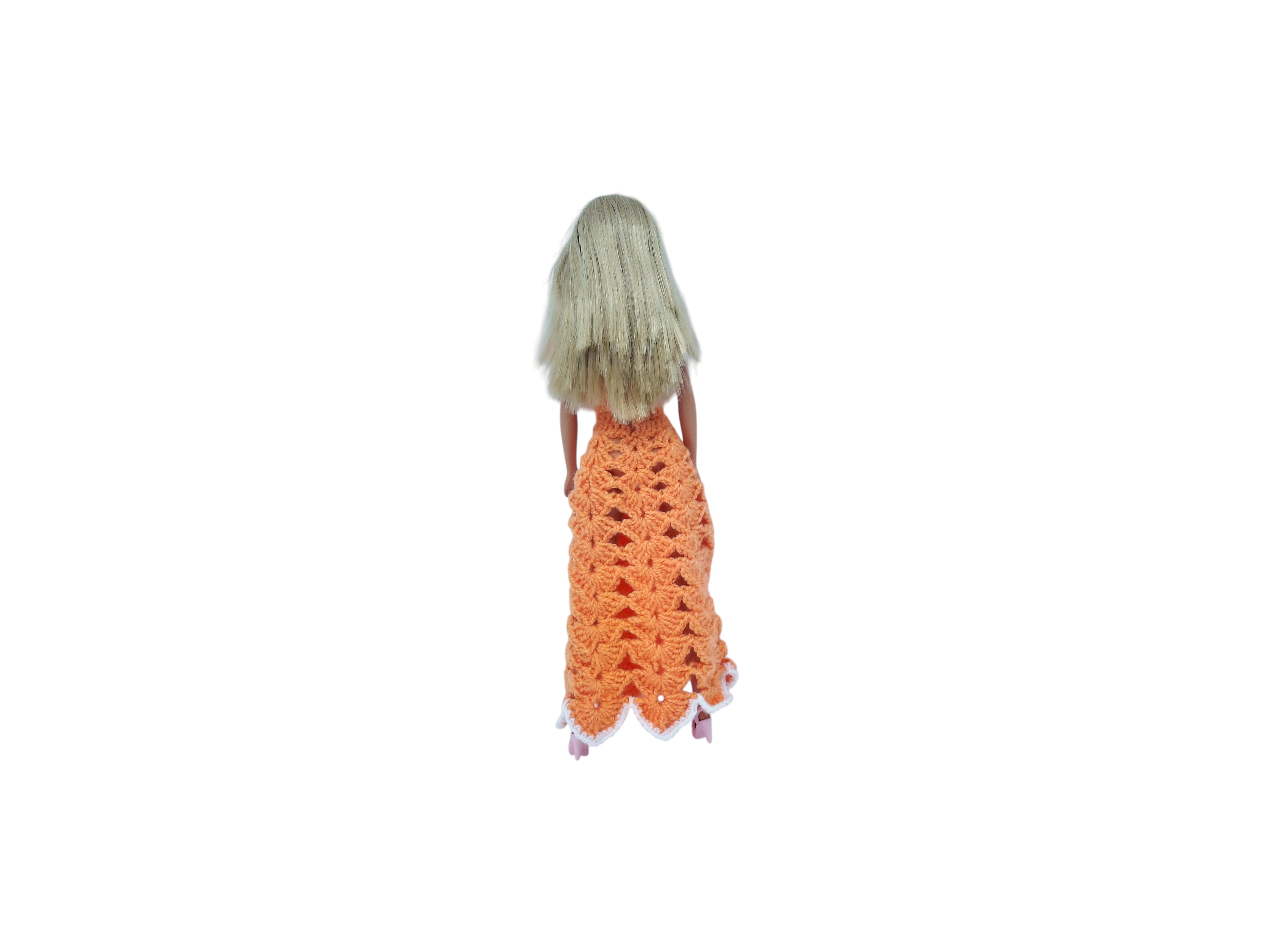 Barbie - Robe orange et lots tenues Très bon état - Vue 4 - 
